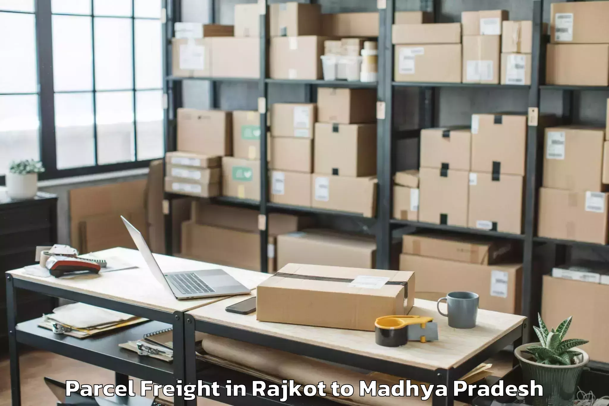 Rajkot to Buxwaha Parcel Freight Booking